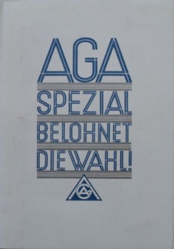 AGA Automobile "Spezial belohnt die Wahl!" Modellprogramm 1929 (S0276)